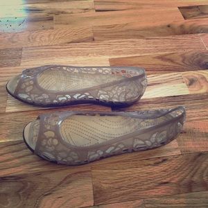 Peep toe jelly crocs